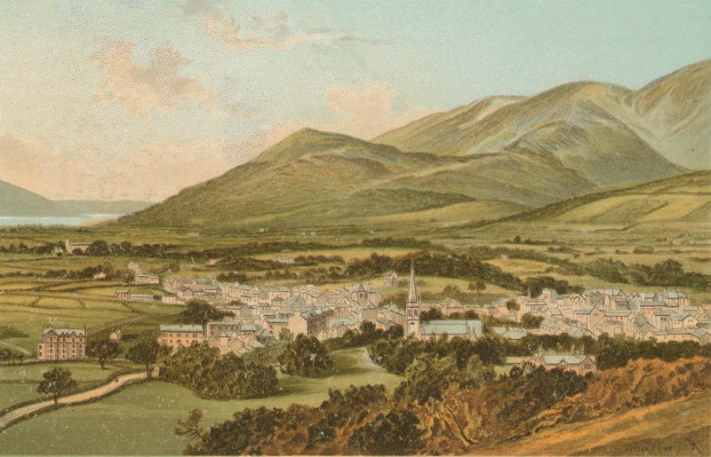 Keswick ze Wzgórza Zamkowego autorstwa English School