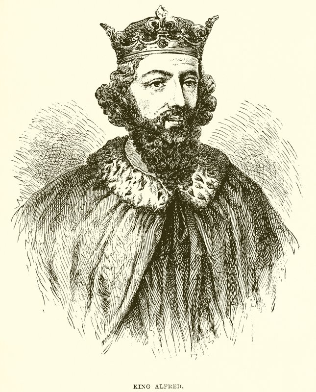 Król Alfred autorstwa English School