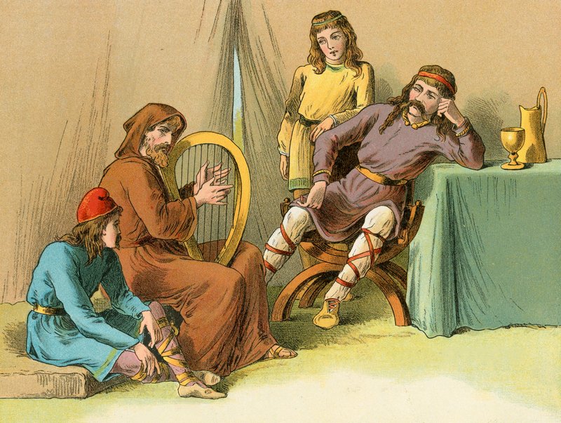 Król Alfred w namiocie Guthrum autorstwa English School