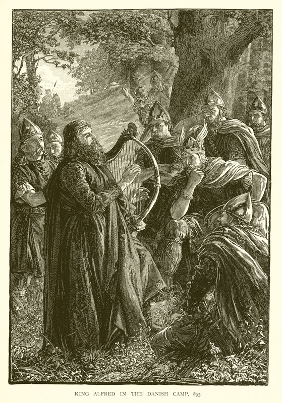 Król Alfred w obozie duńskim, 895 autorstwa English School