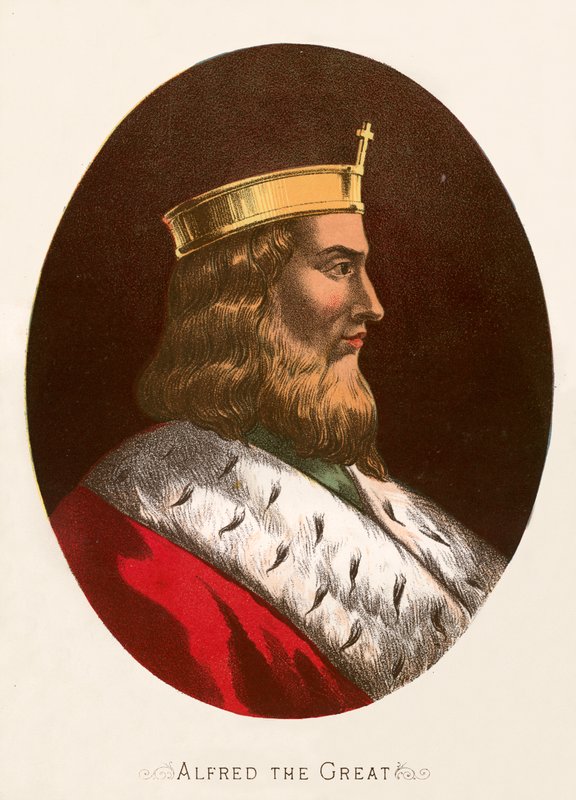 Król Alfred Wielki autorstwa English School