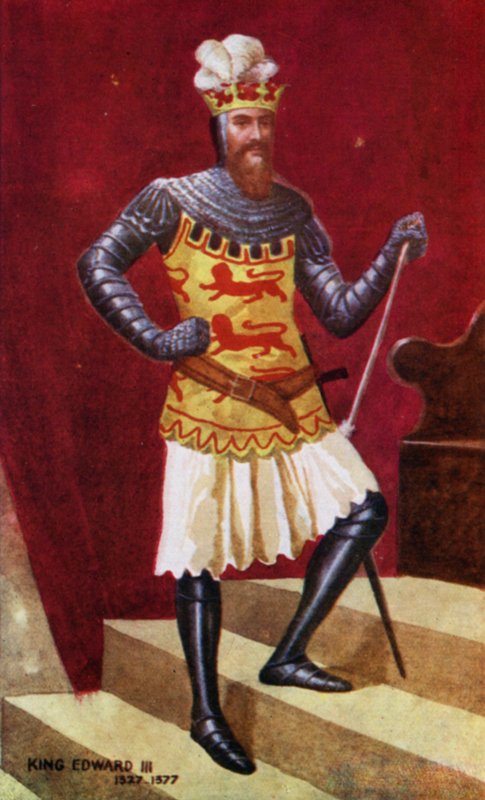 Król Edward III (kolor lito) autorstwa English School