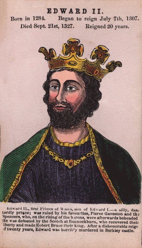 Król Edward II (kolorowy grawerunek) autorstwa English School