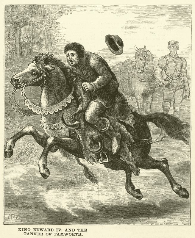 Król Edward IV i garbarz z Tamworth (rycina) autorstwa English School