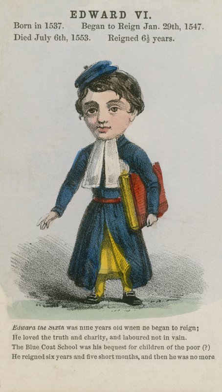 Król Edward VI (akwatinta) autorstwa English School