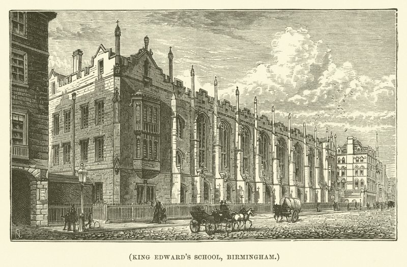 Szkoła Króla Edwarda, Birmingham (grawerunek) autorstwa English School