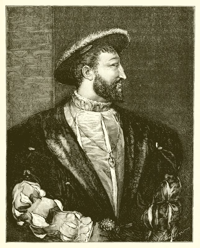 Król Franciszek I, po Tycjanie autorstwa English School