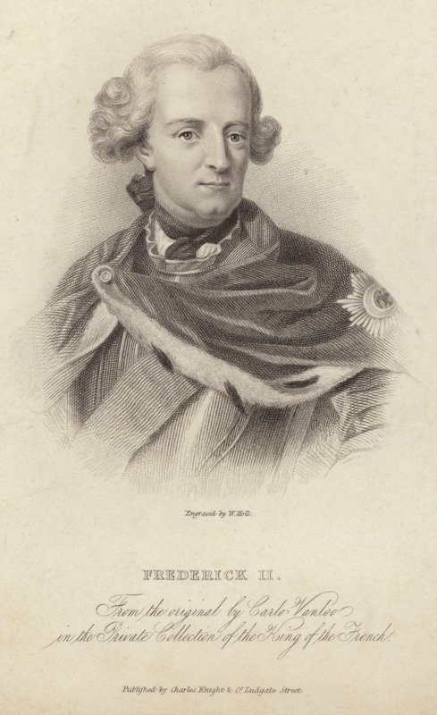 Król Prus Fryderyk II autorstwa English School
