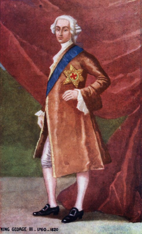 Król Jerzy III (kolor lito) autorstwa English School