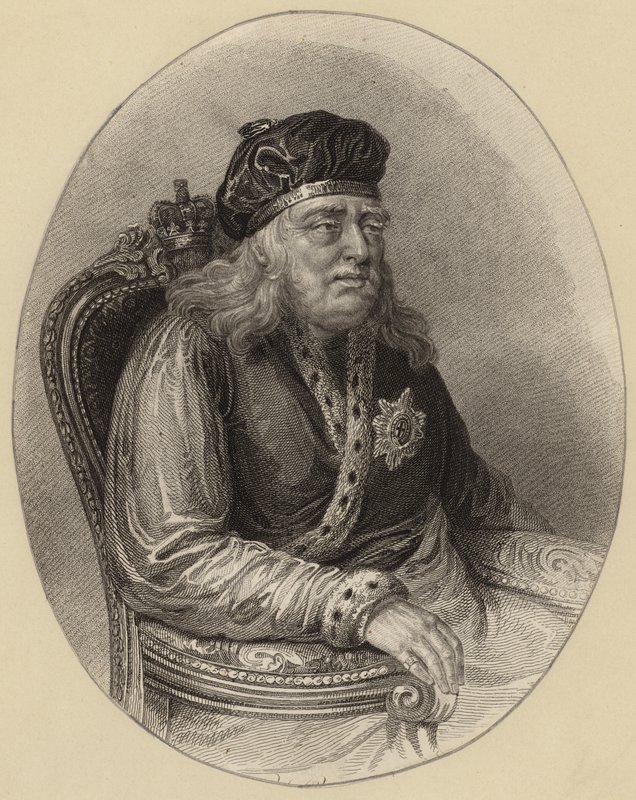 Król Jerzy III jako staruszek autorstwa English School