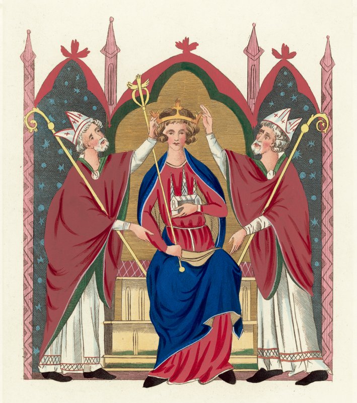 Król Henryk III (kolorowy grawerunek) autorstwa English School