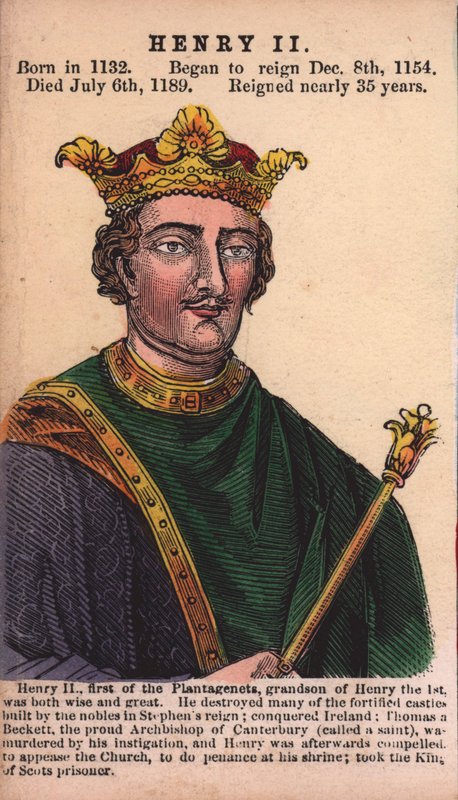 Król Henryk II (kolorowy grawerunek) autorstwa English School