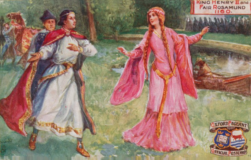 Król Henryk II i Fair Rosamund, 1160 autorstwa English School