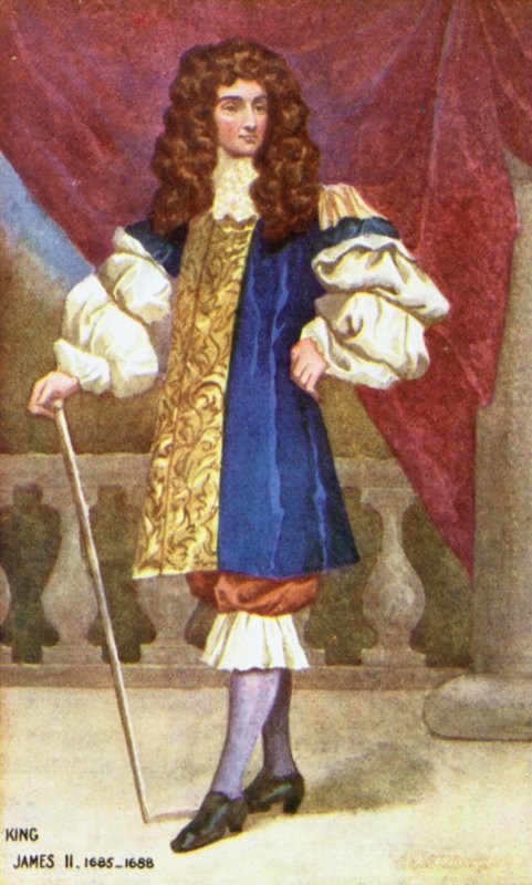 Król Jakub II (kolor lito) autorstwa English School