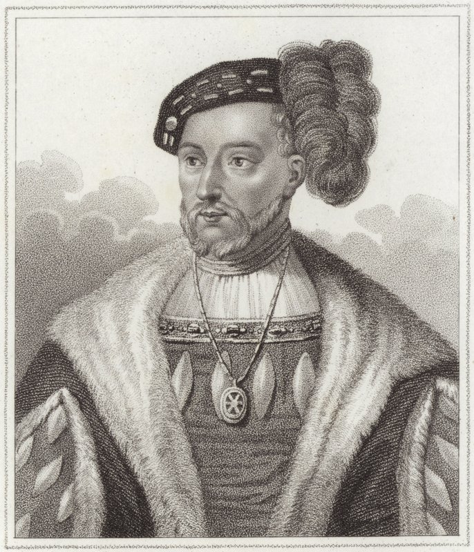 King James V (Grawerowanie punktowe) autorstwa English School