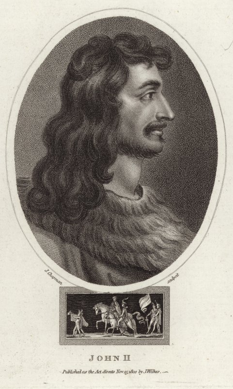 Król Francji Jan II autorstwa English School