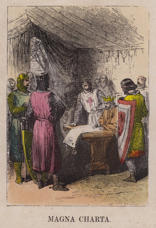 Król Jan podpisuje Magna Carta autorstwa English School