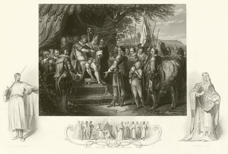 Król Jan podpisuje Magna Charta autorstwa English School