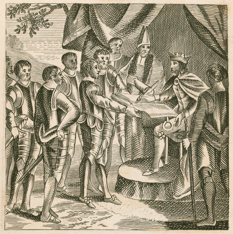 Król Jan podpisuje Magna Carta autorstwa English School