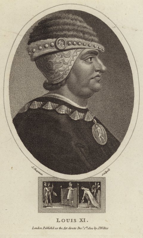 Król Francji Ludwik XI autorstwa English School