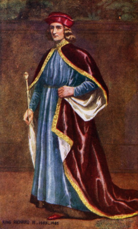 Król Ryszard III (kolorowa litografia) autorstwa English School