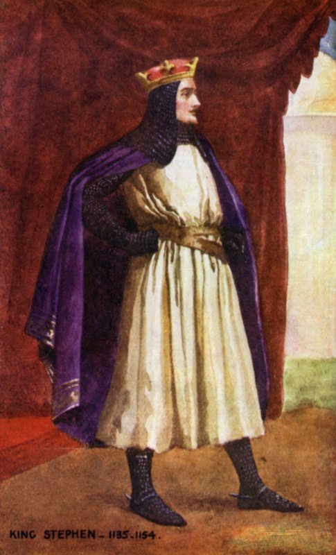 King Stephen (kolorowa litografia) autorstwa English School