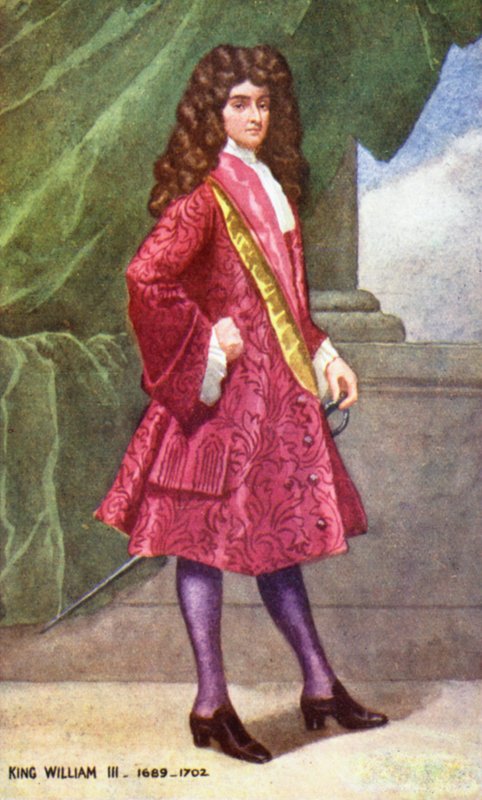 Król Wilhelm III (kolorowa litografia) autorstwa English School