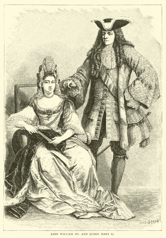 Król Wilhelm III i królowa Maria II autorstwa English School