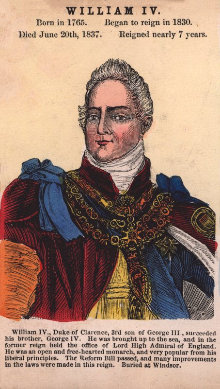 Król Wilhelm IV (kolorowy grawerunek) autorstwa English School
