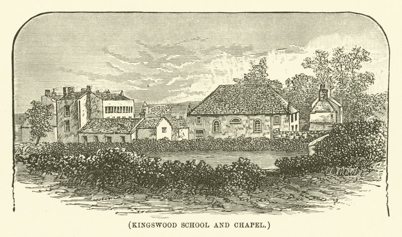 Szkoła i kaplica w Kingswood (grawerunek) autorstwa English School