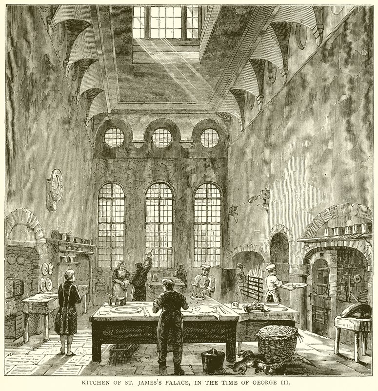 Kuchnia pałacu św. Jakuba w czasach Jerzego III autorstwa English School