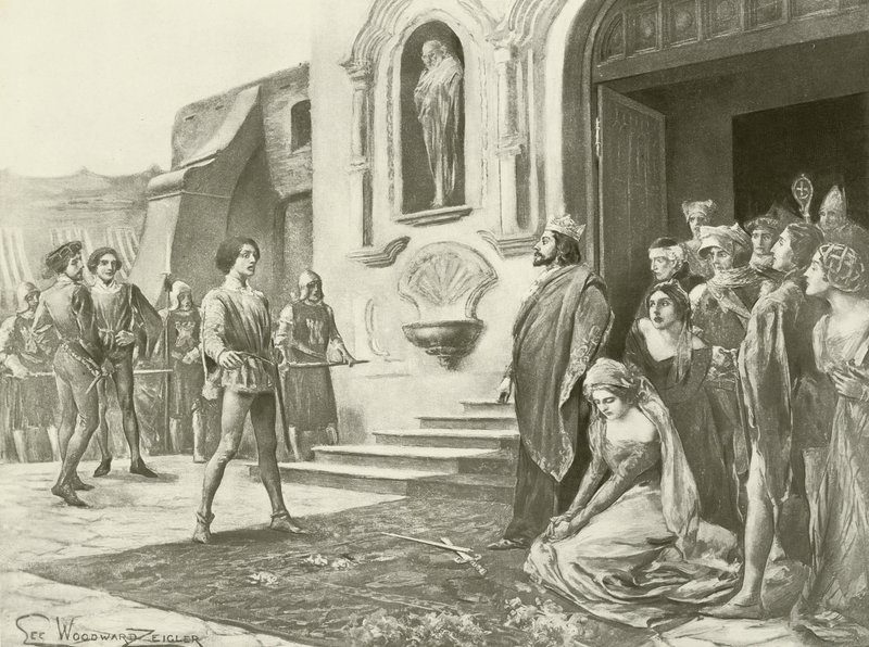 La Favorita, akt III scena XII (wklęsłodruk) autorstwa English School