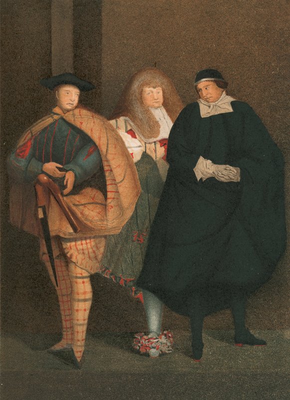 Lacy, aktor z czasów króla Karola II, w trzech swoich głównych bohaterach autorstwa English School