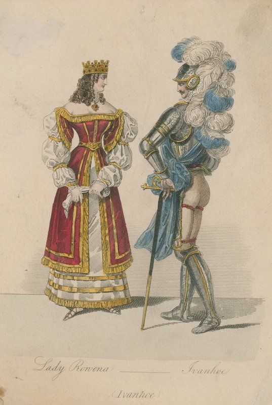 Lady Rowena i Ivanhoe autorstwa English School