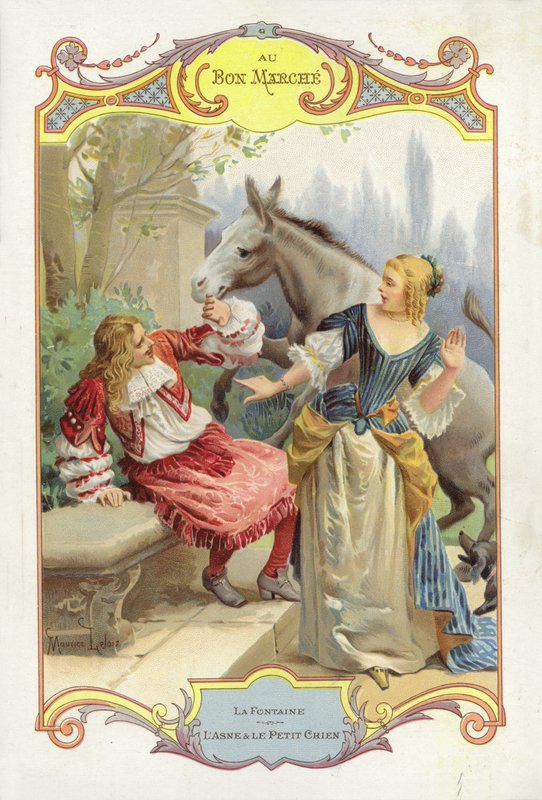 Pani i pan spłoszony przez konia autorstwa English School