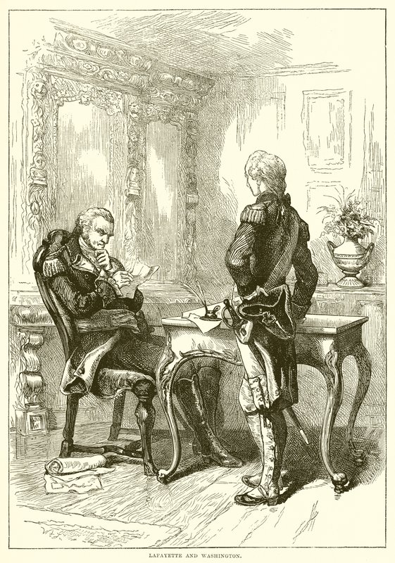 Lafayette i Waszyngton autorstwa English School