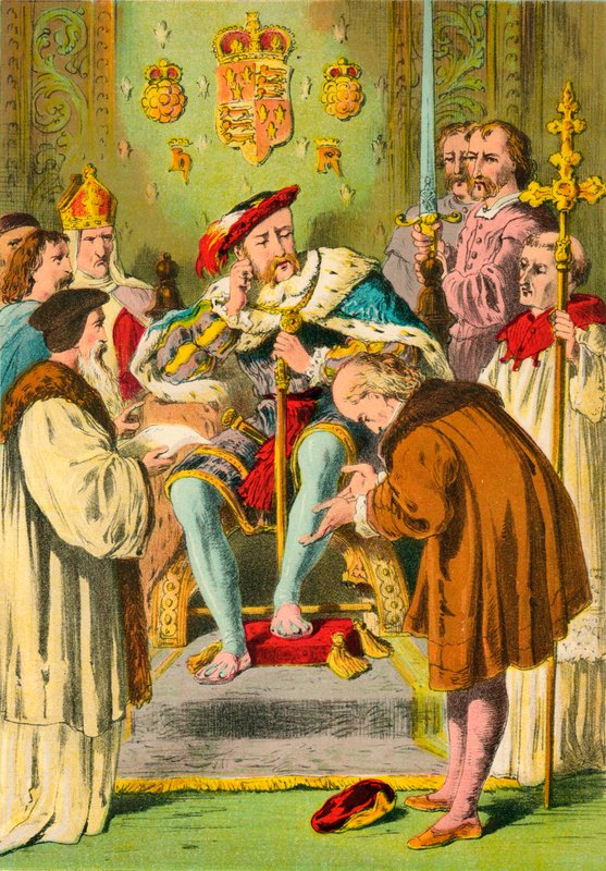 Lambert przed Henrykiem VIII autorstwa English School