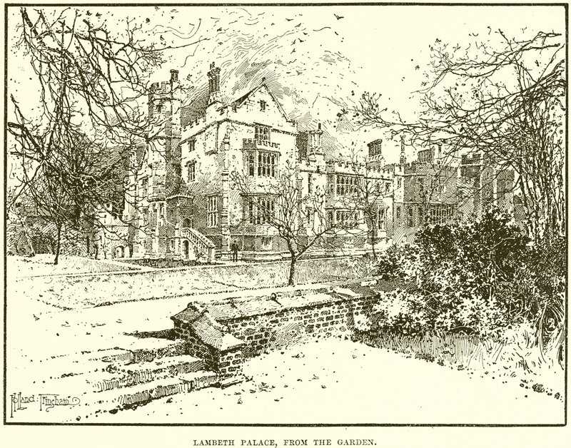 Pałac Lambeth, od Ogrodu autorstwa English School