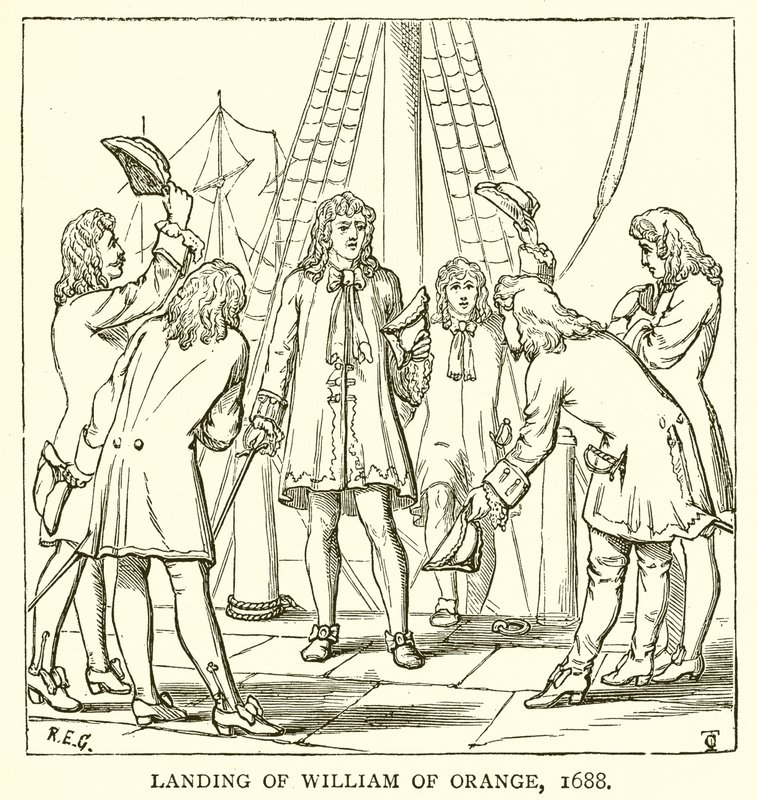 Lądowanie Wilhelma Orańskiego, 1688 autorstwa English School