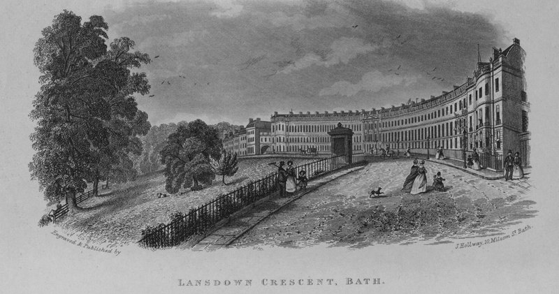 Lansdown Crescent, wanna (grawerowanie) autorstwa English School