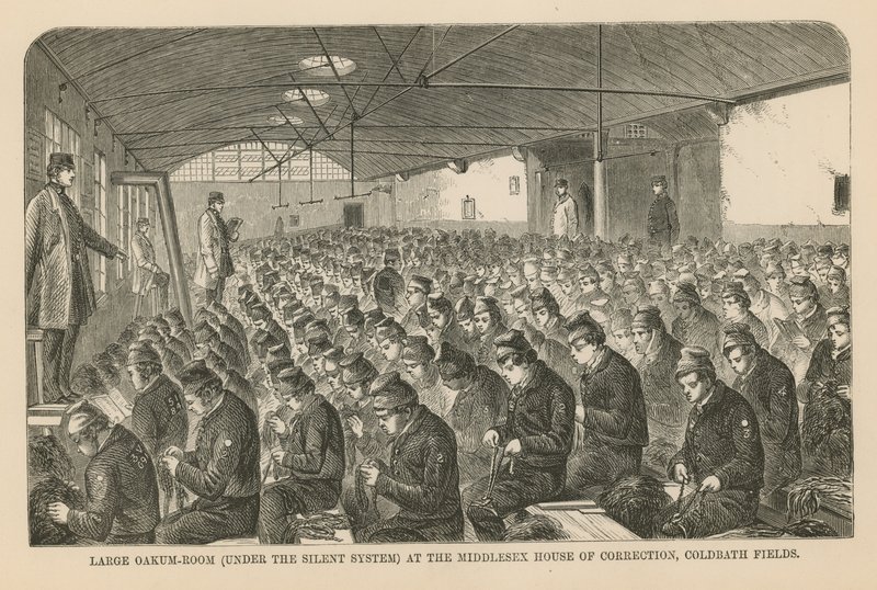 Duży pokój dębowy w Middlesex House of Correction autorstwa English School