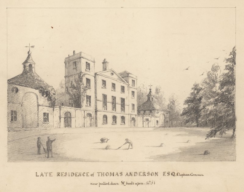 Późna rezydencja Thomasa Andersona, Clapham Common, Surrey autorstwa English School