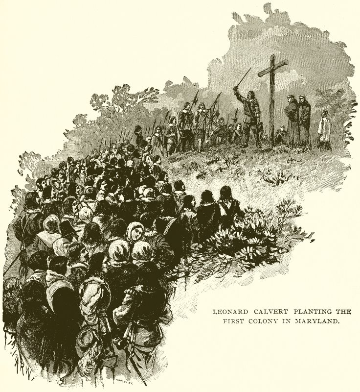 Leonard Calvert zakłada pierwszą kolonię w Maryland autorstwa English School