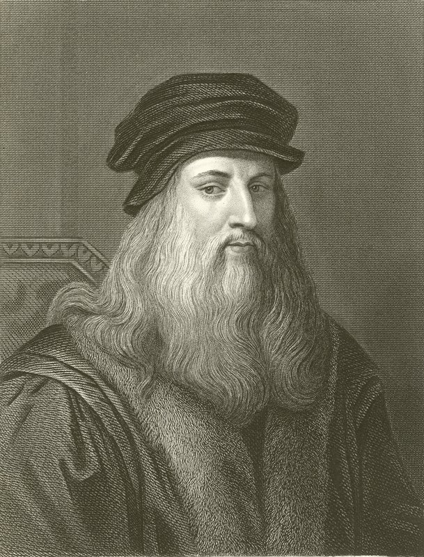 Leonardo da Vinci autorstwa English School