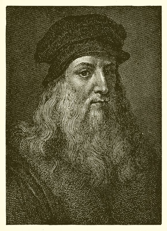Leonardo da Vinci autorstwa English School