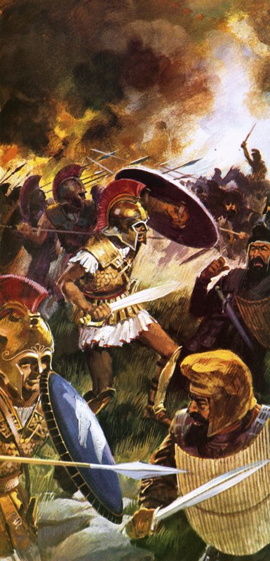 Leonidas i jego oddziały walczą do końca autorstwa English School