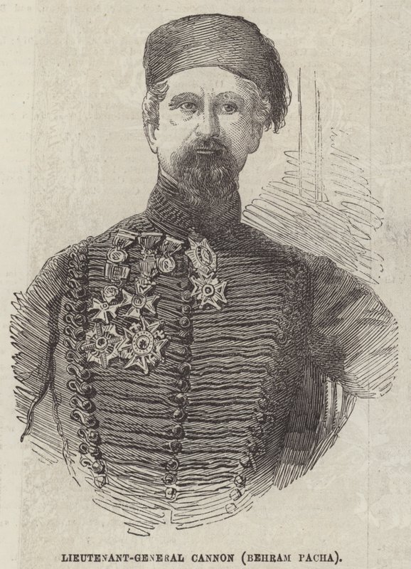 Generał porucznik Cannon (Behram Pacha) (rycina) autorstwa English School