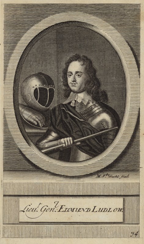 Generał porucznik Edmund Ludlow autorstwa English School