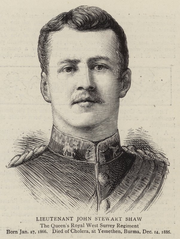 Porucznik John Stewart Shaw (grafika) autorstwa English School