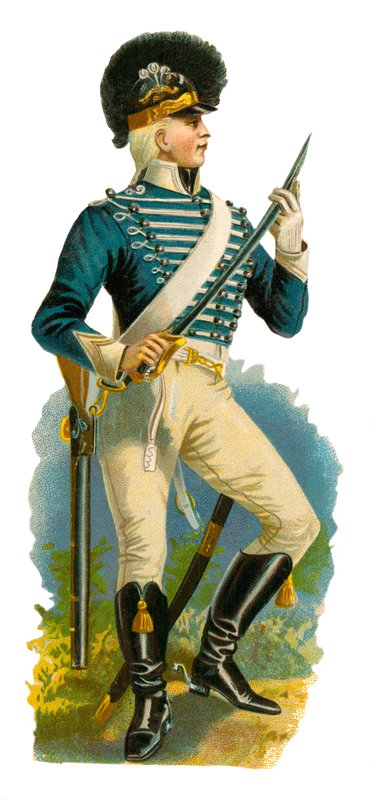 Lekki dragon z czasów Jerzego III, 1761-1820 autorstwa English School
